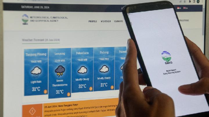 BMKG Prakirakan Cuaca Mayoritas Pusat Perkotaan Besar ke di Negara Indonesia Berawan dan juga Hujan