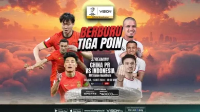 China vs Indonesia, Akses Link Streamingnya di dalam pada Vision+