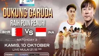 Link Live Streaming Timnas Indonesia vs Bahrain pada Kualifikasi Piala Planet 2026