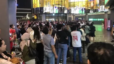 Lagu Indonesia Raya Berkumandang pada area Nobar RCTI+ Timnas vs China