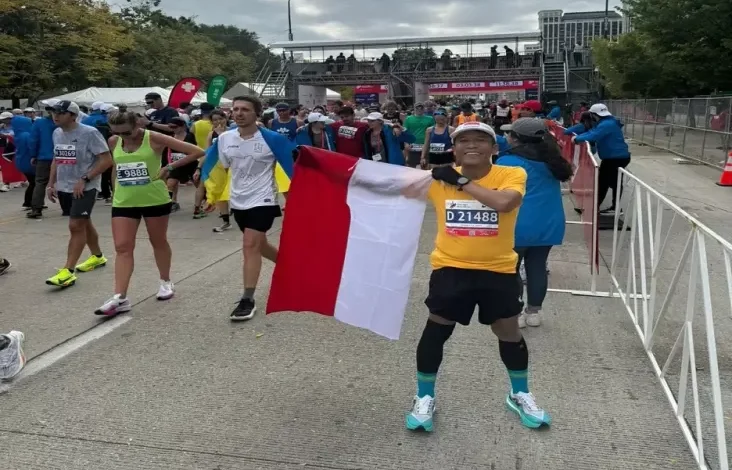 Lawan Suhu Dingin, Misbakhun Finis Maraton Bergengsi di Amerika