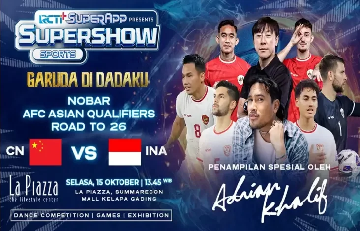 RCTI+ Meriahkan Laga Cina vs Indonesia dengan Nobar Seru pada tempat La Piazza!
