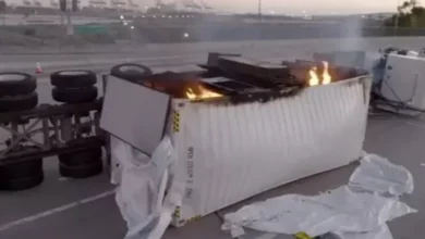 Truk Angkut Baterai Mobil Listrik Terbakar, Api Menyala hingga Dua Hari