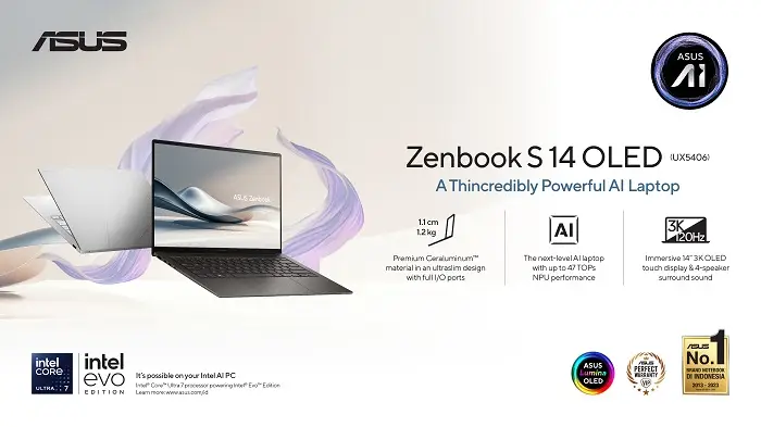 5 Alasan ASUS Zenbook S 14 OLED Menunjukkan Sebagai Laptop Sempit dengan Audio Visual Terbaik
