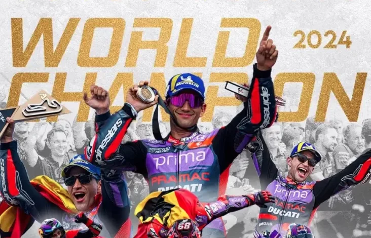 Jorge Martin Juara Global usai Finis Ketiga, Bagnaia Memenangkan MotoGP Barcelona 2024