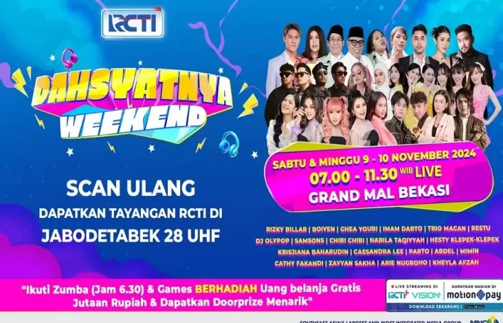Sederet Artis Tanah Air Siap Memeriahkan Dahsyatnya Weekend pada Bekasi Hari Hari Minggu Hal ini adalah