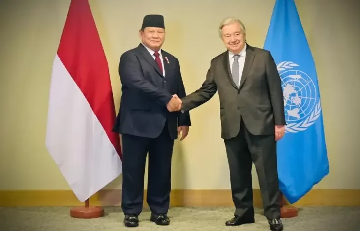 Temui Sekjen PBB Antnio Guterres, Prabowo Tekankan Kesiapan Indonesia Kirim Pasukan Penjaga Kedamaian