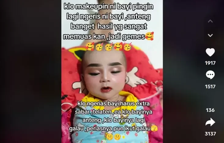 Viral! Bayi Dirias Full Makeup untuk Pemotretan, Netizen Auto Marah
