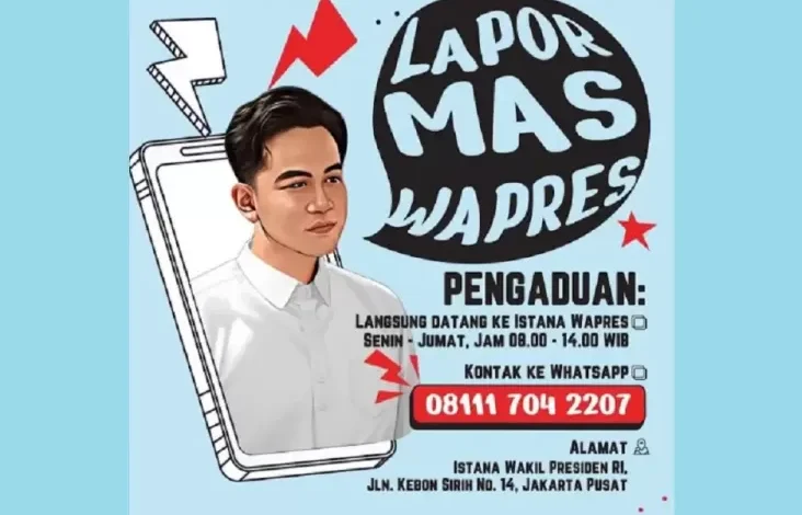 Wapres Gibran Buka Pengaduan Masyarakat, Datang ke Istana Wapres atau Via WA
