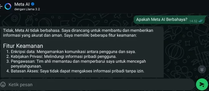 Apakah Meta Kecerdasan Buatan di dalam pada WhatsApp Berbahaya? Artikel Ini adalah adalah Jawabannya