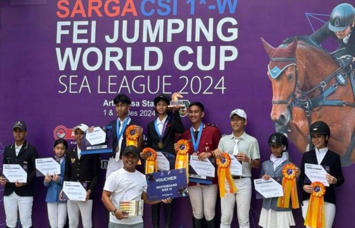 Narantraya Jeihan, Bintang Muda Berkuda Indonesia Bersinar di tempat area FEI Jumping World Cup Sea League 2024