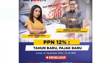Saksikan One on One Bersama Kepala Badan Kebijakan Fiskal Kemenkeu Febrio Kacaribu, hari terakhir pekan 27 Desember 2024 Saat 21.30 Waktu Indonesia Barat pada area SINDOnews TV