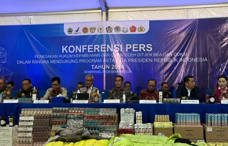 Tingkatkan Pengawasan, Bea Cukai Jateng dan juga DIY Tindak Barang Ilegal Senilai Rp308 Miliar