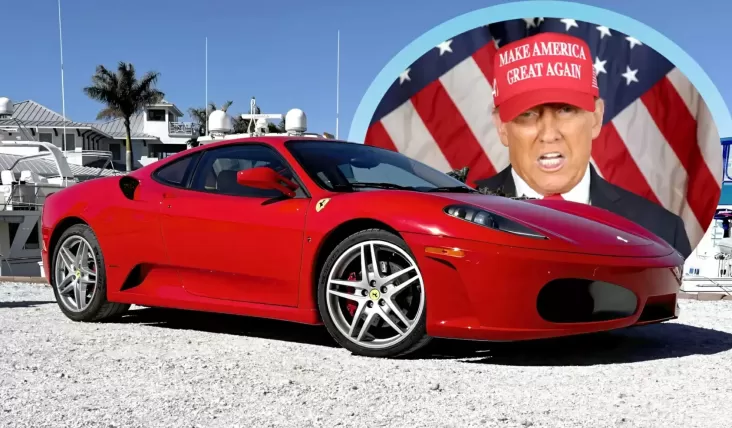 Donald Trump Dilantik sebagai Presiden Amerika Serikat ke-47: Ferrari F430 Miliknya Jadi Sorotan di dalam area Balai Lelang
