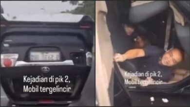 Fortuner Terbalik Karena Aquaplaning di PIK 2, Warganet Soroti Penumpang yang mana Terlalu Santai