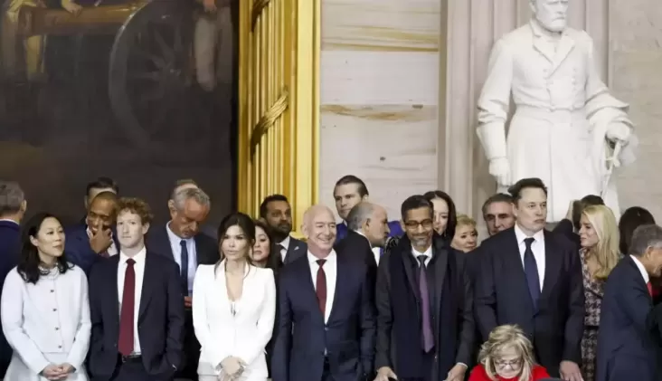Hal ini Deretan Miliarder Teknologi yang digunakan Disorot di tempat Pelantikan Donald Trump, Ada Bos TikTok!