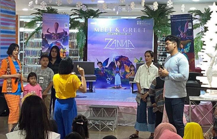 Jadi Peri Pemberani, Alya Nurshabrina Sapa Anak-anak ketika Nonton Film ZANNA: Whisper of Volcano Isle