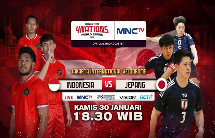 4 Nations World Series 2025: Timnas Futsal Indonesia vs Jepang, Live di dalam tempat MNCTV