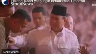 Momen Presiden Prabowo Tegur Paspampres yang dimaksud yang disebutkan Menghalangi Kader ketika Ingin Bersalaman