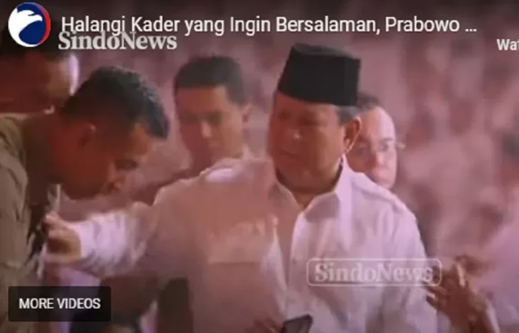 Momen Presiden Prabowo Tegur Paspampres yang dimaksud yang disebutkan Menghalangi Kader ketika Ingin Bersalaman
