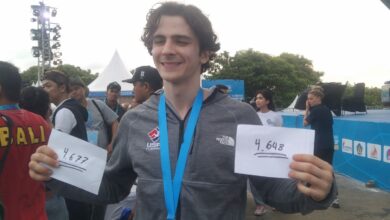 Atlet Negeri Paman Sam pecahkan rekor globus panjat tebing di dalam pada Bali